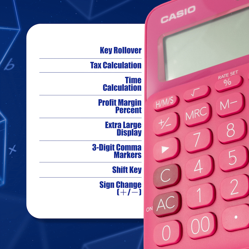 Casio MS-20UC - Desktop calculator 12 Digit - Red - Image 5