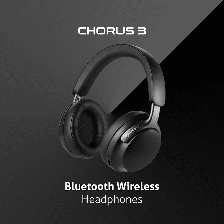 Amplify Chorus 3 Bluetooth Wireless Headphones - Black - Image 6