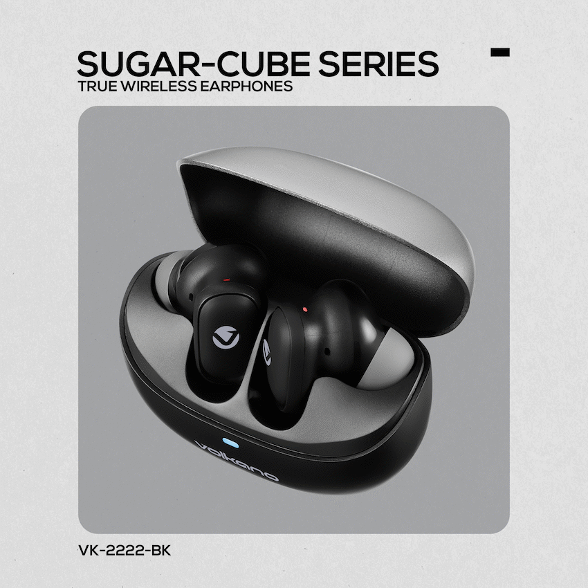Volkano Sugar-Cube Active Noise Cancelling True Wireless Earphones - Black - Image 6