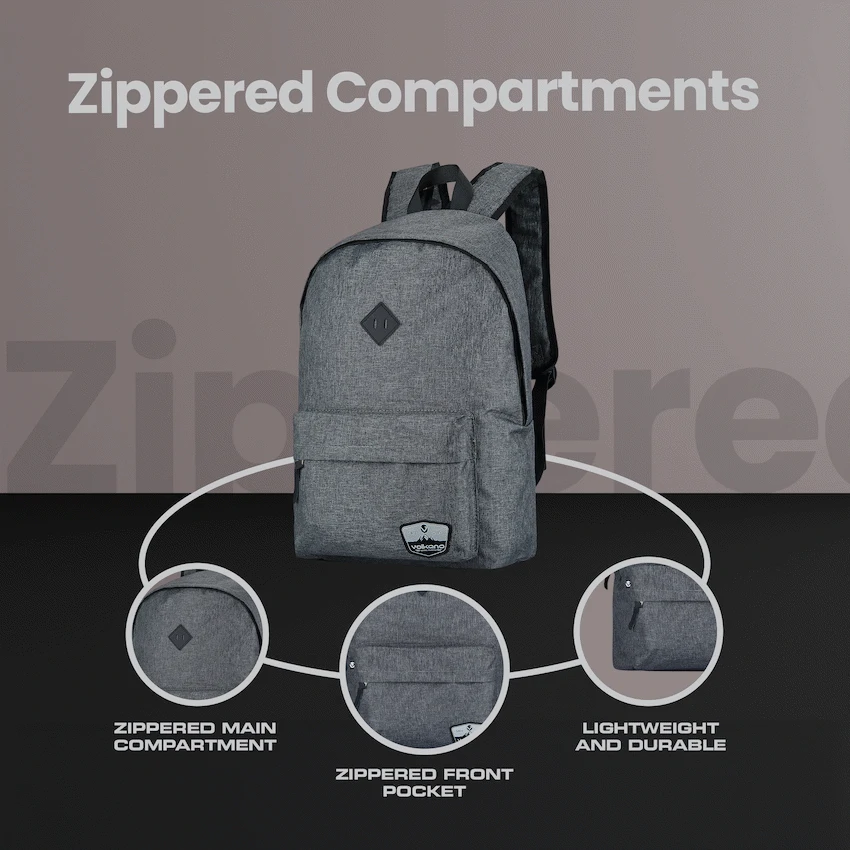 Volkano Distinct 15.6 Laptop Backpack - Grey Melange - Image 6