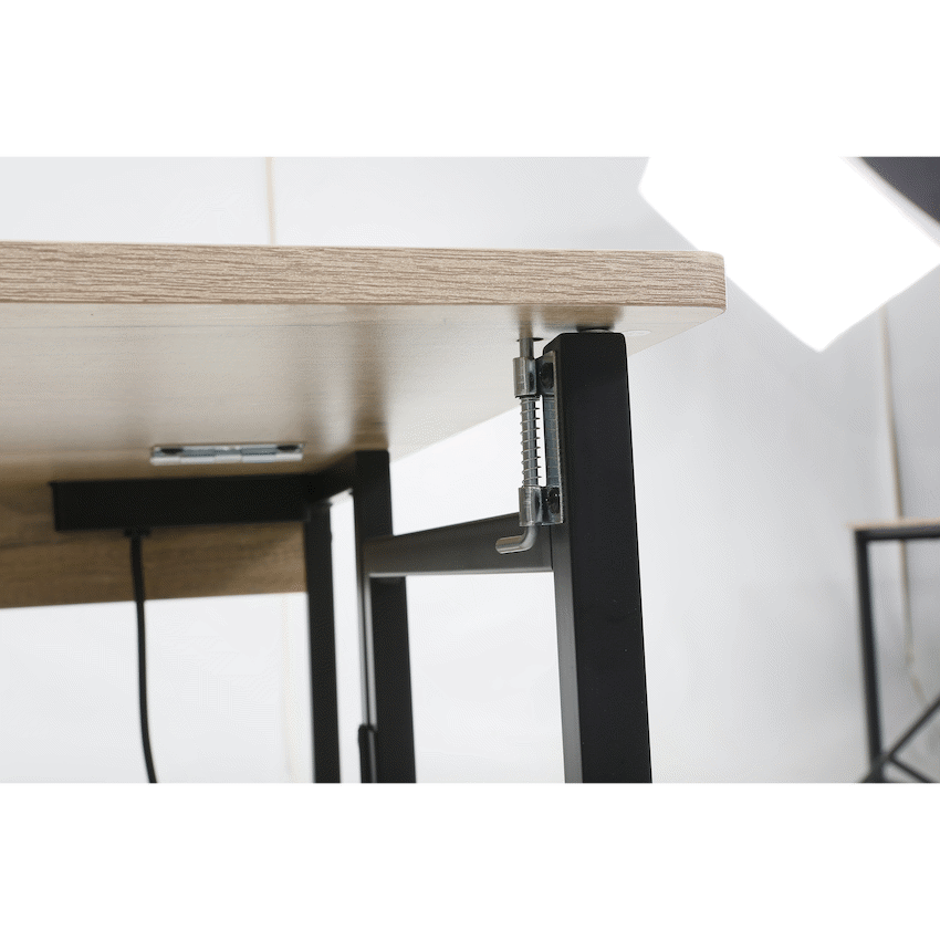 Everfurn Viron Folding Desk with 2-Prong Plugs and USB - Image 6