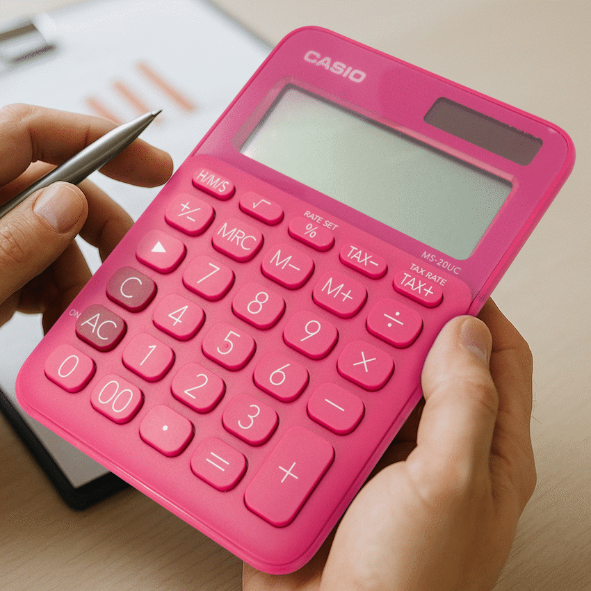 Casio MS-20UC - Desktop calculator 12 Digit - Red - Image 6