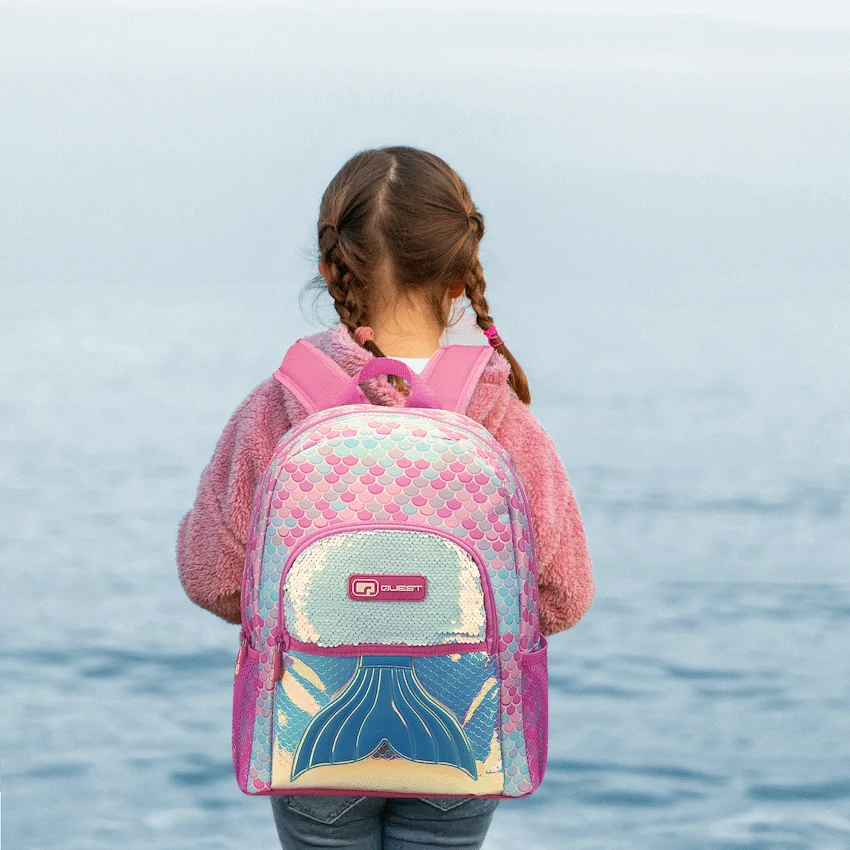 Quest Mermaid Shimmer Pre-School Backpack - Pink - Image 6