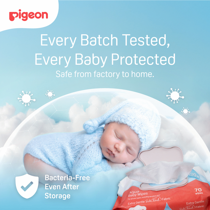 PIGEON AQUA BABY WIPES 70's FLIPTOP 3-IN-1 - Image 6
