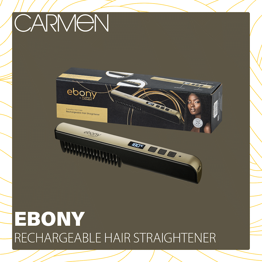Carmen Ebony Rechargeable Hair Straightener - Image 6