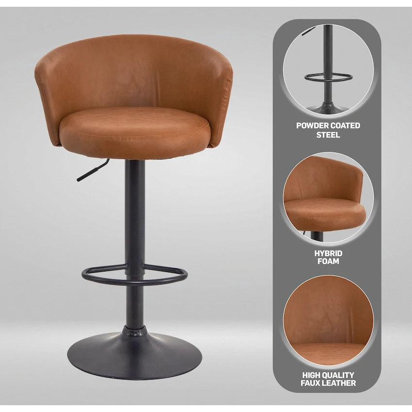 Everfurn Titan Barstool - Tan - Image 7