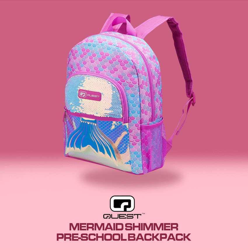 Quest Mermaid Shimmer Pre-School Backpack - Pink - Image 7