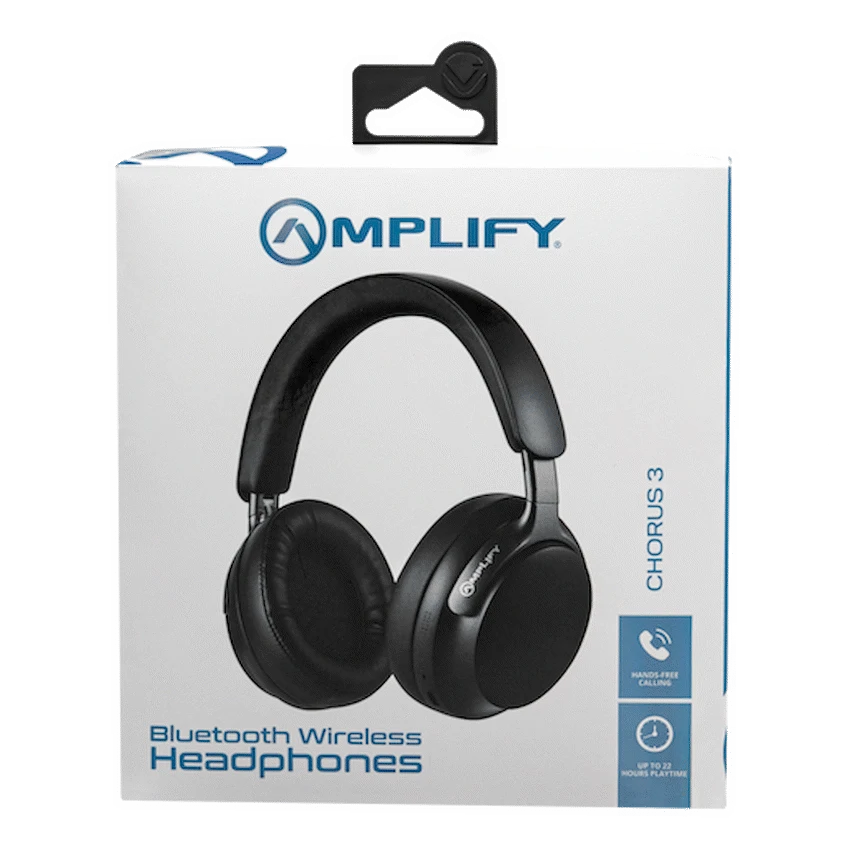 Amplify Chorus 3 Bluetooth Wireless Headphones - Black - Image 7