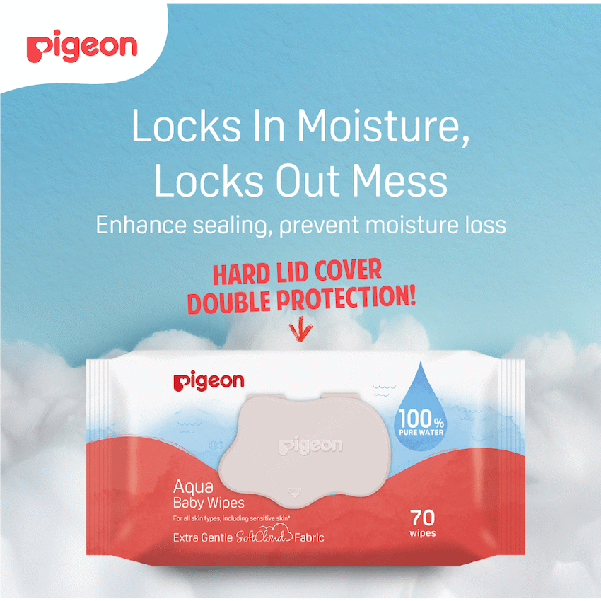 PIGEON AQUA BABY WIPES 70's FLIPTOP 3-IN-1 - Image 8