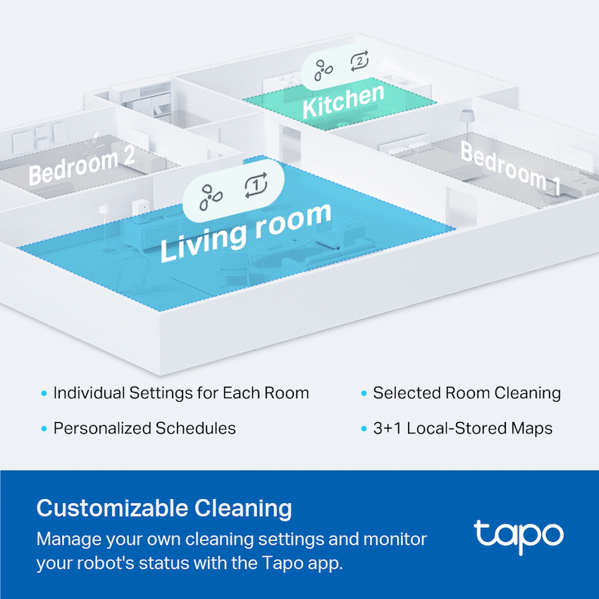 TP-Link Tapo RV20 Robot LIDAR Vacuum, 2600 mAh - Image 8
