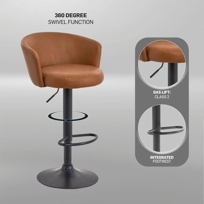 Everfurn Titan Barstool - Tan - Image 9