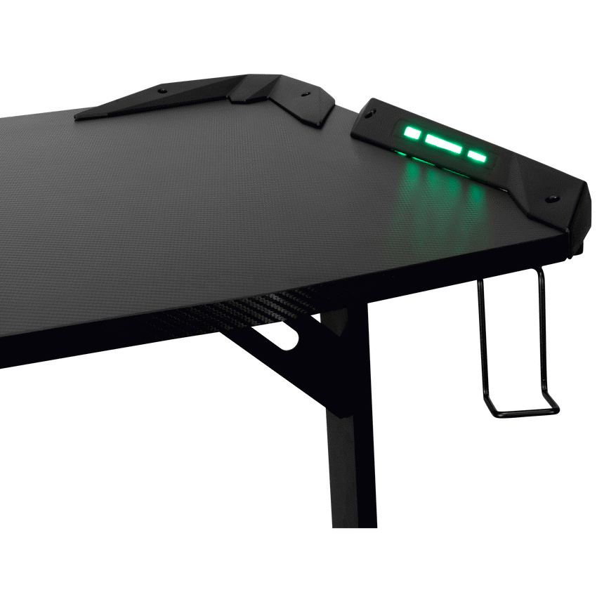 Fortress Gaming Desk with RGB Lights, Cup Holder - Image 9