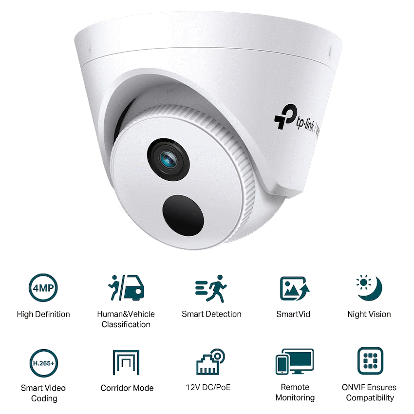 TP-Link Vigi C440I 4MP 4mm Turret Network Camera - Image 9