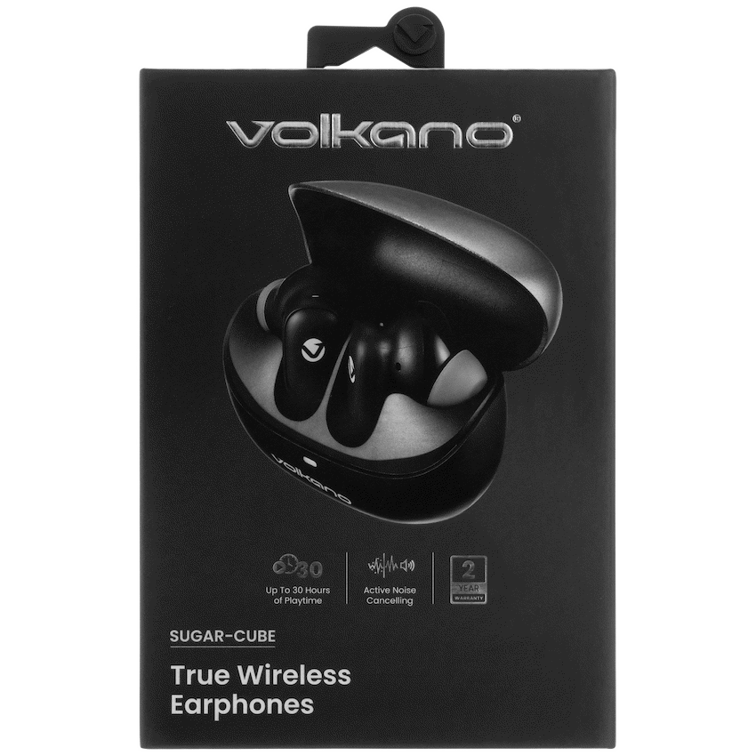 Volkano Sugar-Cube Active Noise Cancelling True Wireless Earphones - Black - Image 9