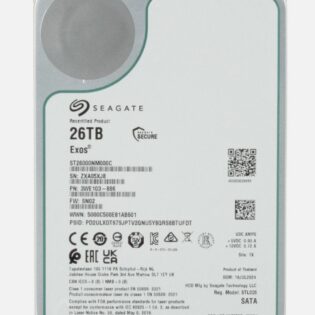 26TB Seagate Exos, (Enterprise), 3.5'', SATA 6Gb/s, 7200 RPM (Recert.1yr Warranty/Optional 5Yr) Hard Drive
