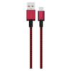 Premio braided Micro USB cable Black/ Red 1.8m