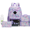 Quest 4-Piece Backpack Set Mermaid Tail Lilac