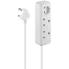SWITCHED 3 Way Multiplug - White