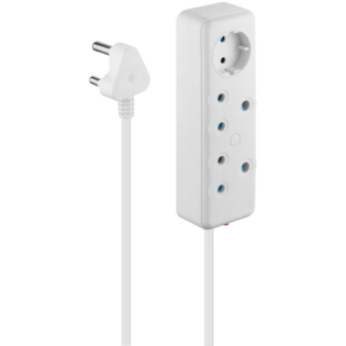 SWITCHED 3 Way Multiplug - White