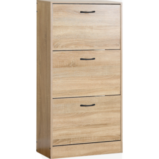 Everfurn Tamar Shoe Cabinet - Small - Oak