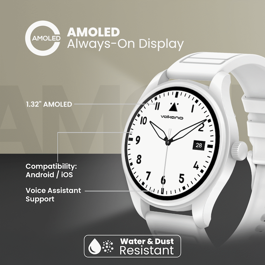 Volkano Eon Series Smartwatch - White - Image 4