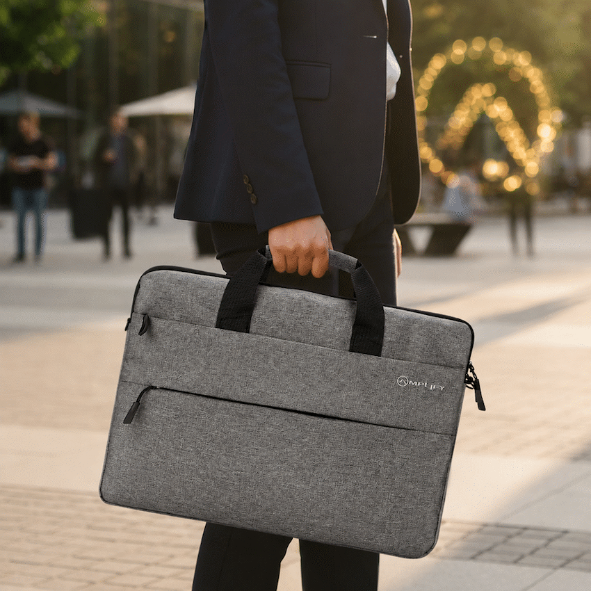 Amplify Cuba 15.6" Laptop Shoulder Bag Grey - Image 4