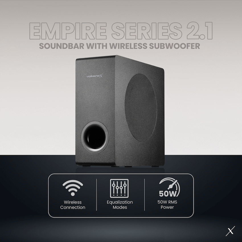 VolkanoX Empire 2.1 Soundbar with Wireless Sub-Woofer - Image 4