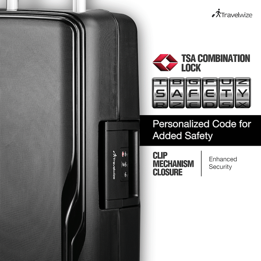 Travelwize Clipper PP 55cm 4-Wheel Spinner Luggage Black - Image 5