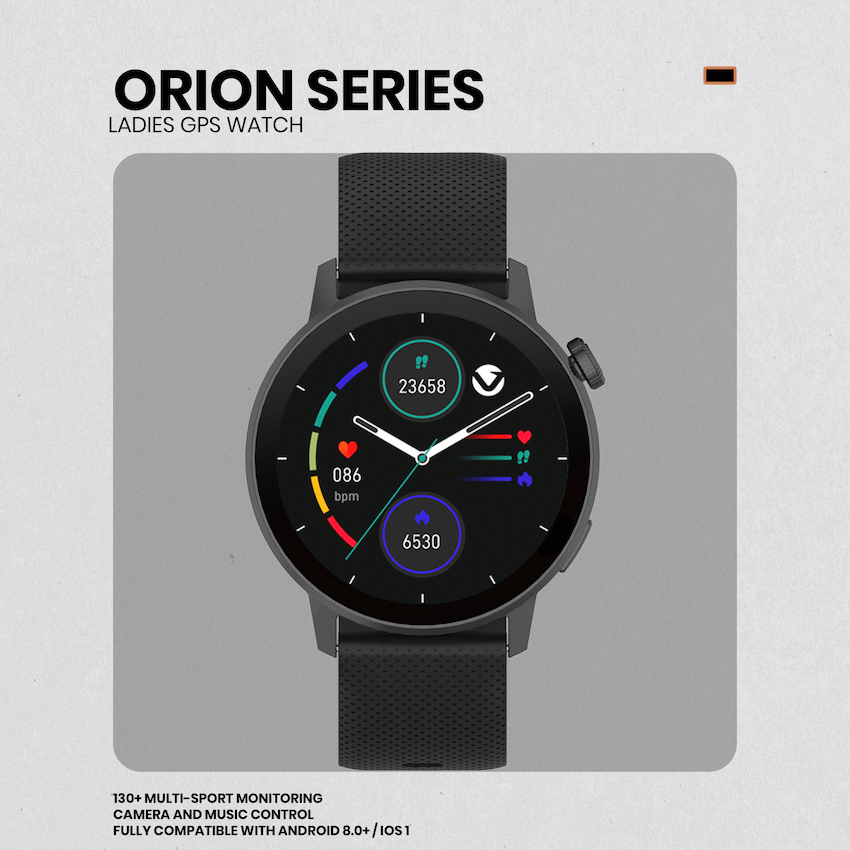 Volkano Orion Series Unisex GPS Watch - Black - Image 5