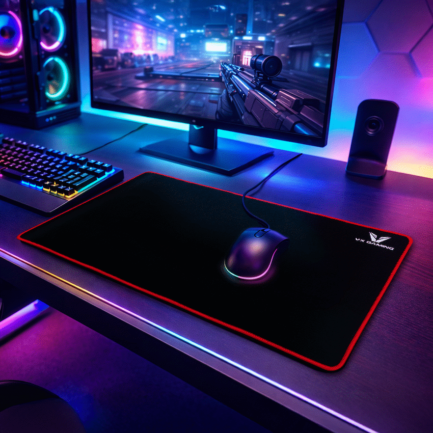 VX Gaming Battlefield series gaming mousepad - Extra large black/red - 550mm - Image 5