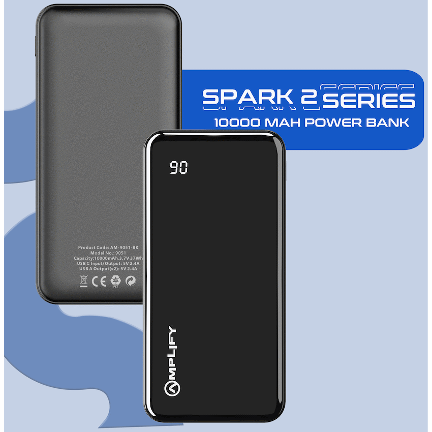 Amplify Spark 2 Series 10 000 mAh Power Bank - Black - Image 5