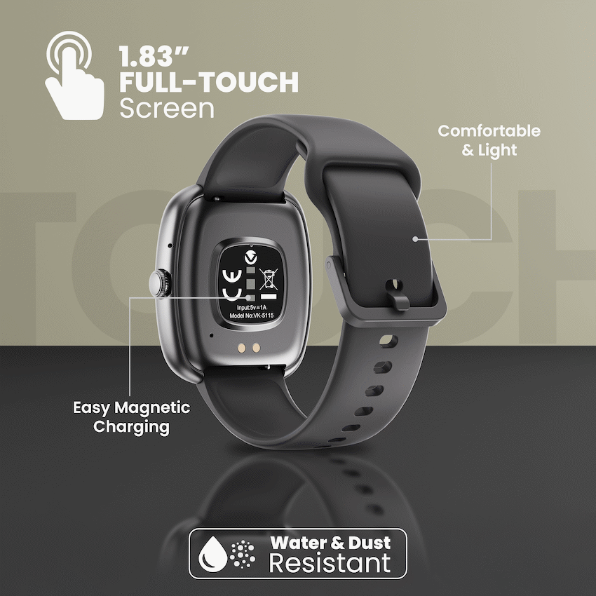 Volkano Elevate Series Smartwatch - Black - Image 6