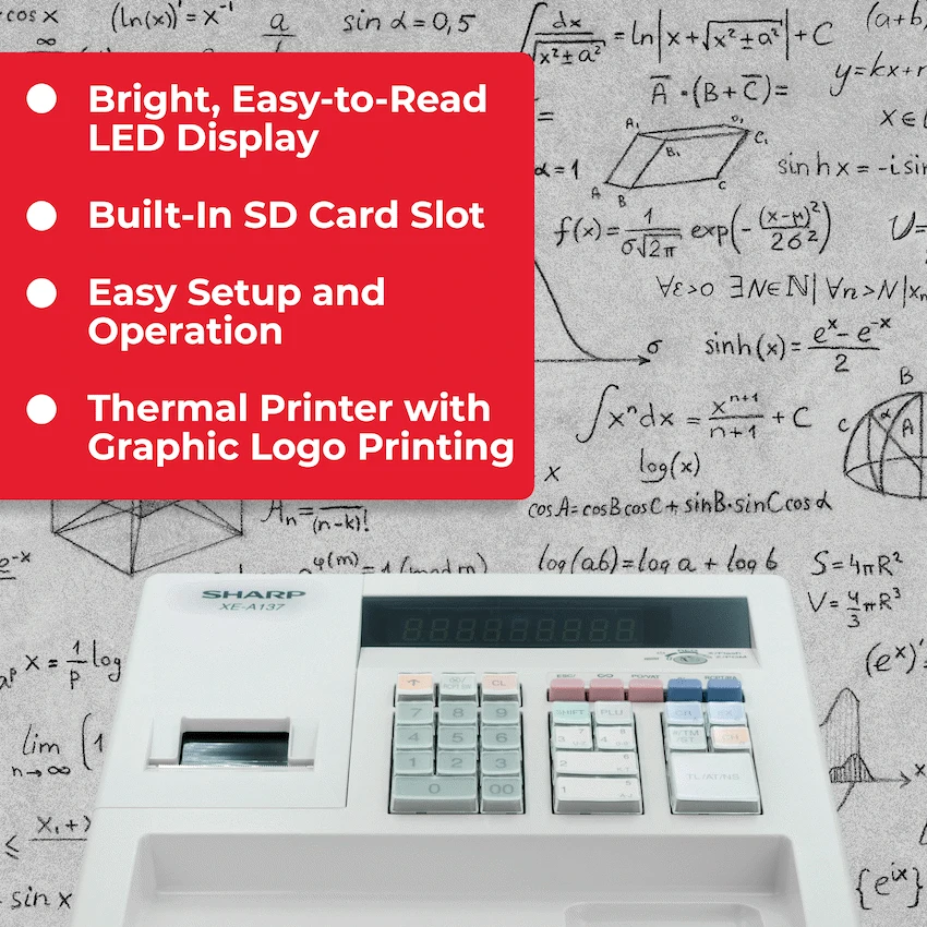 Sharp XE-A137-WH Cash register - Image 6