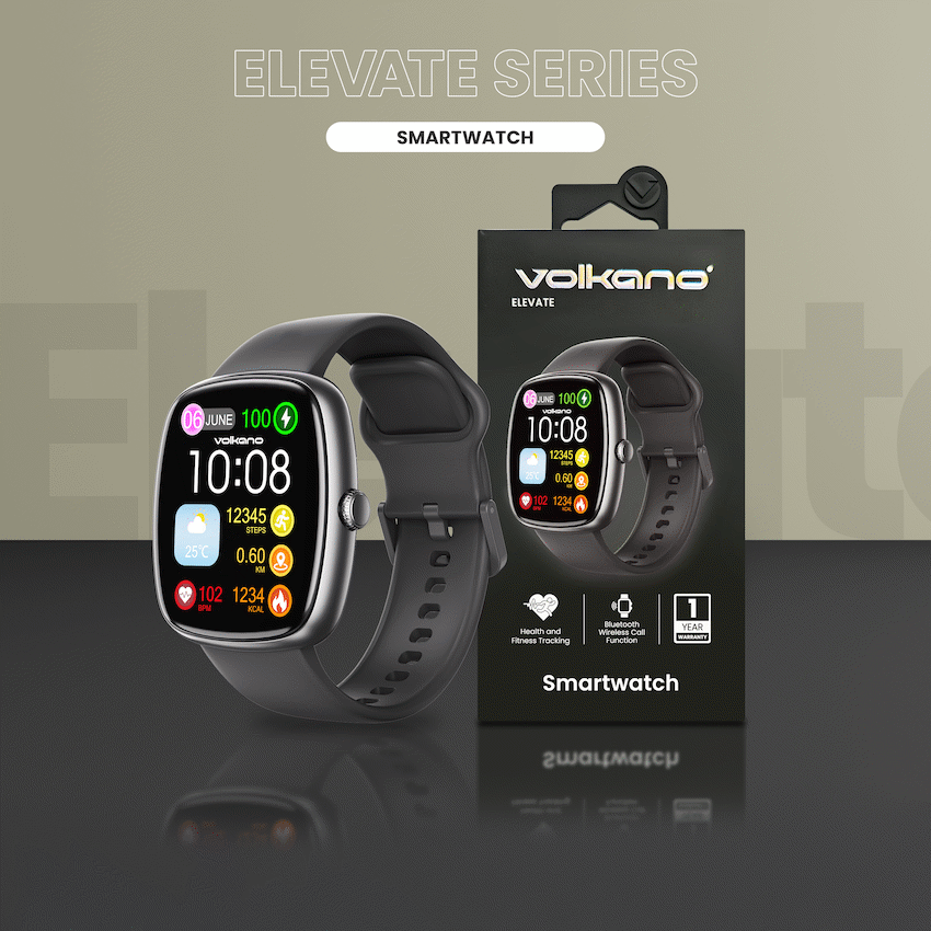 Volkano Elevate Series Smartwatch - Black - Image 7