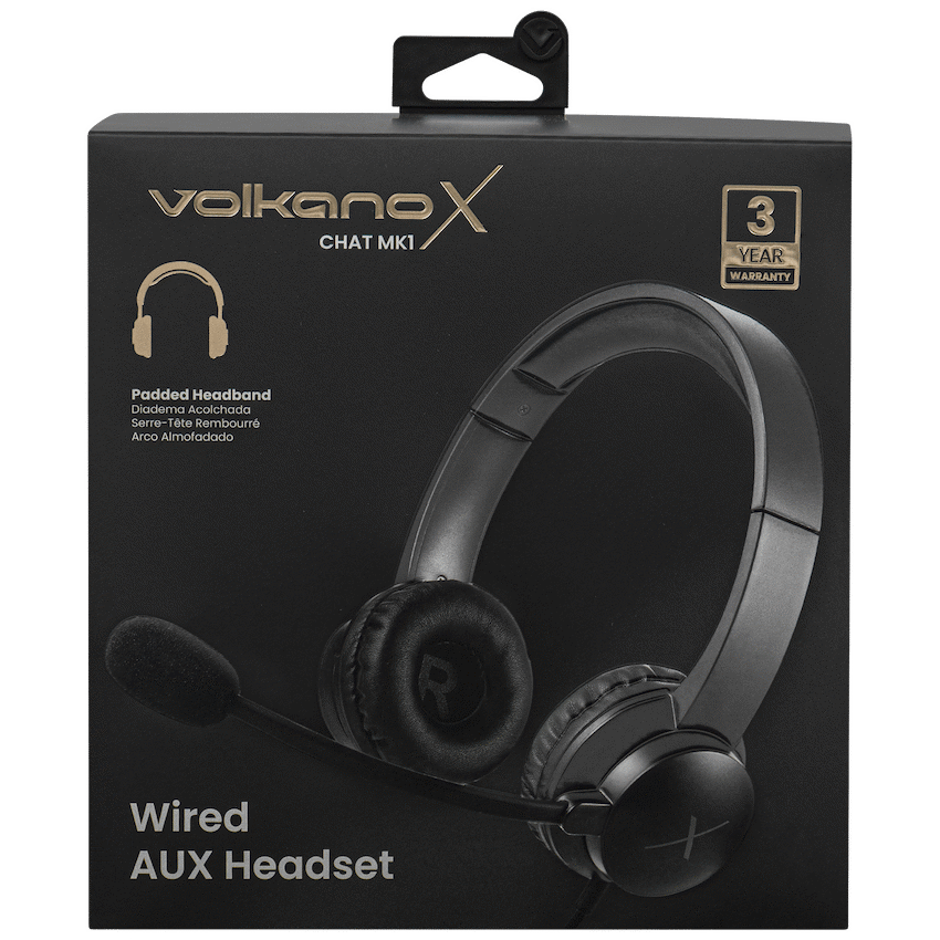 VolkanoX Chat Mk1 Series AUX Headset - Graphite - Image 7