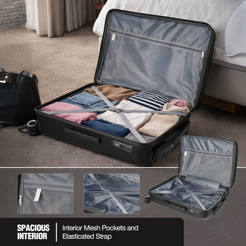 Travelwize Tourer PP 65cm 4-wheel Spinner Luggage Black - Image 7