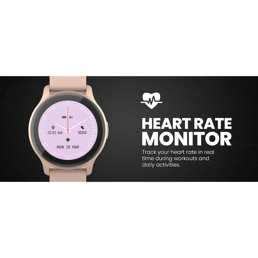 Volkano Active Tech Trend series Watch with heart rate monitor - Gold - Image 8