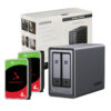 UGreen NASync DXP2800 2 Bay NAS with Seagate Ironwolf NAS 8TB SATA Hard Drive Bundle (2x 4TB)