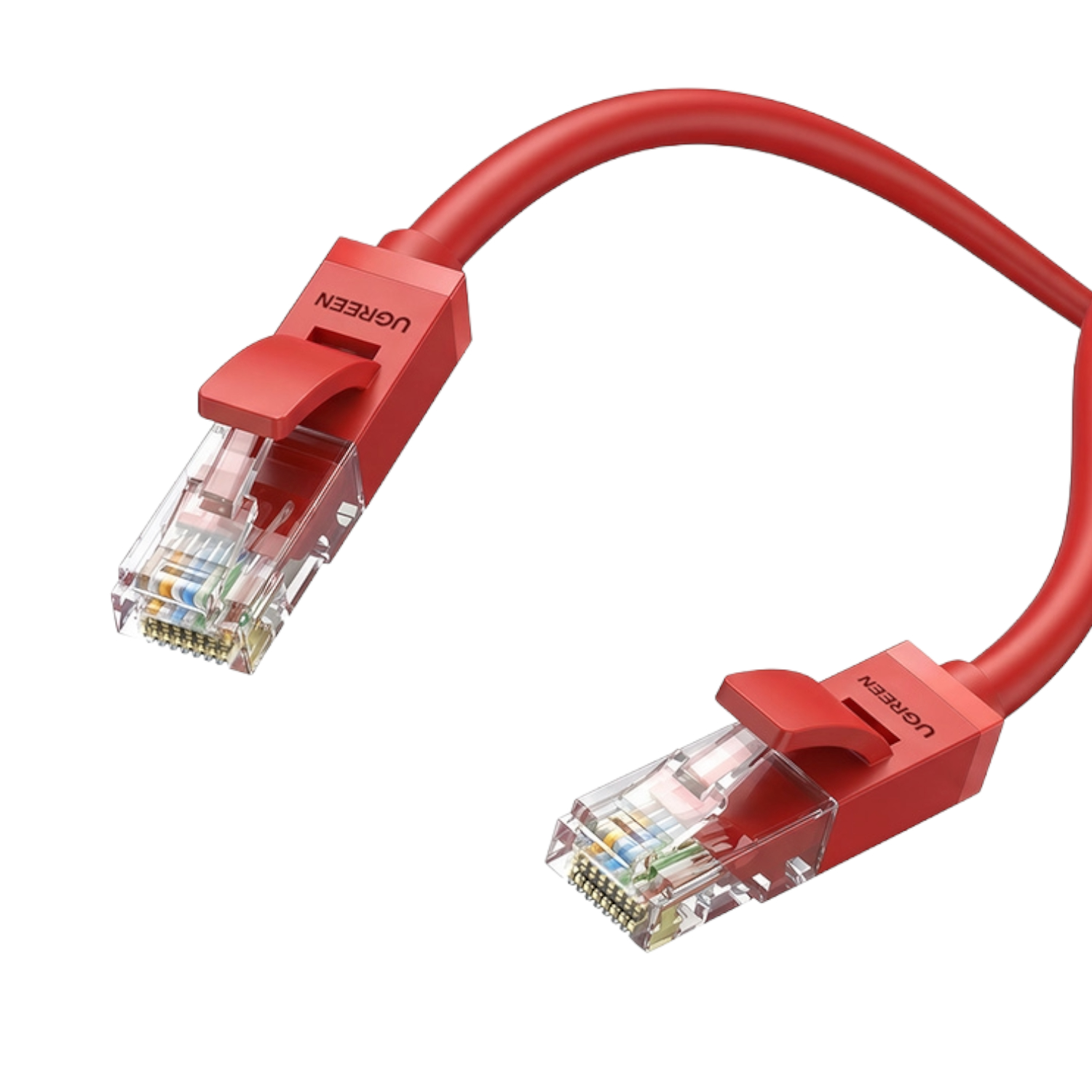 UGreen RJ45 CAT6 Ethernet 0.5m LAN Network Cable -Red (1Gbps, 250MHz) - Image 2