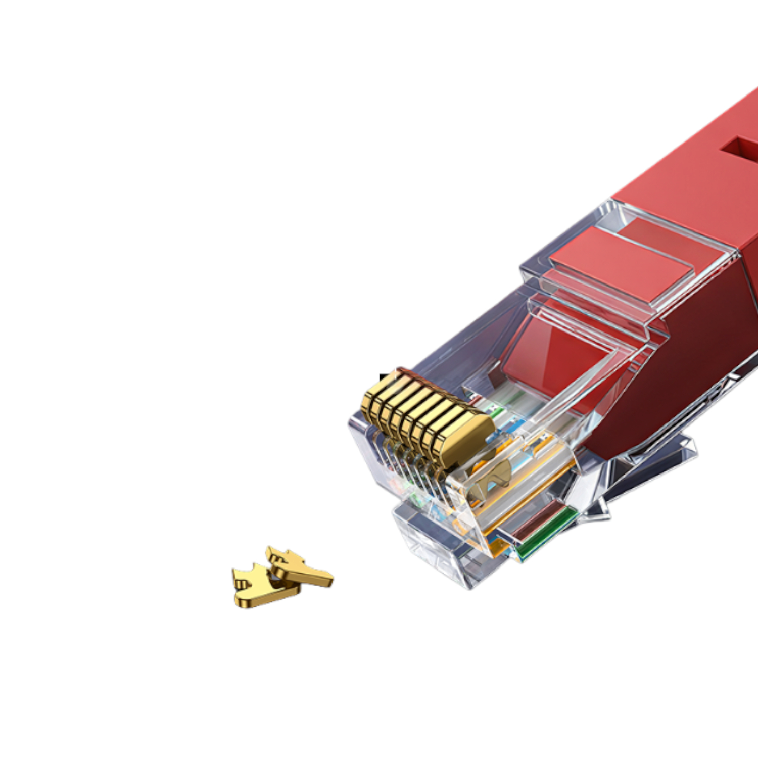 UGreen RJ45 CAT6 Ethernet 0.5m LAN Network Cable -Red (1Gbps, 250MHz) - Image 4