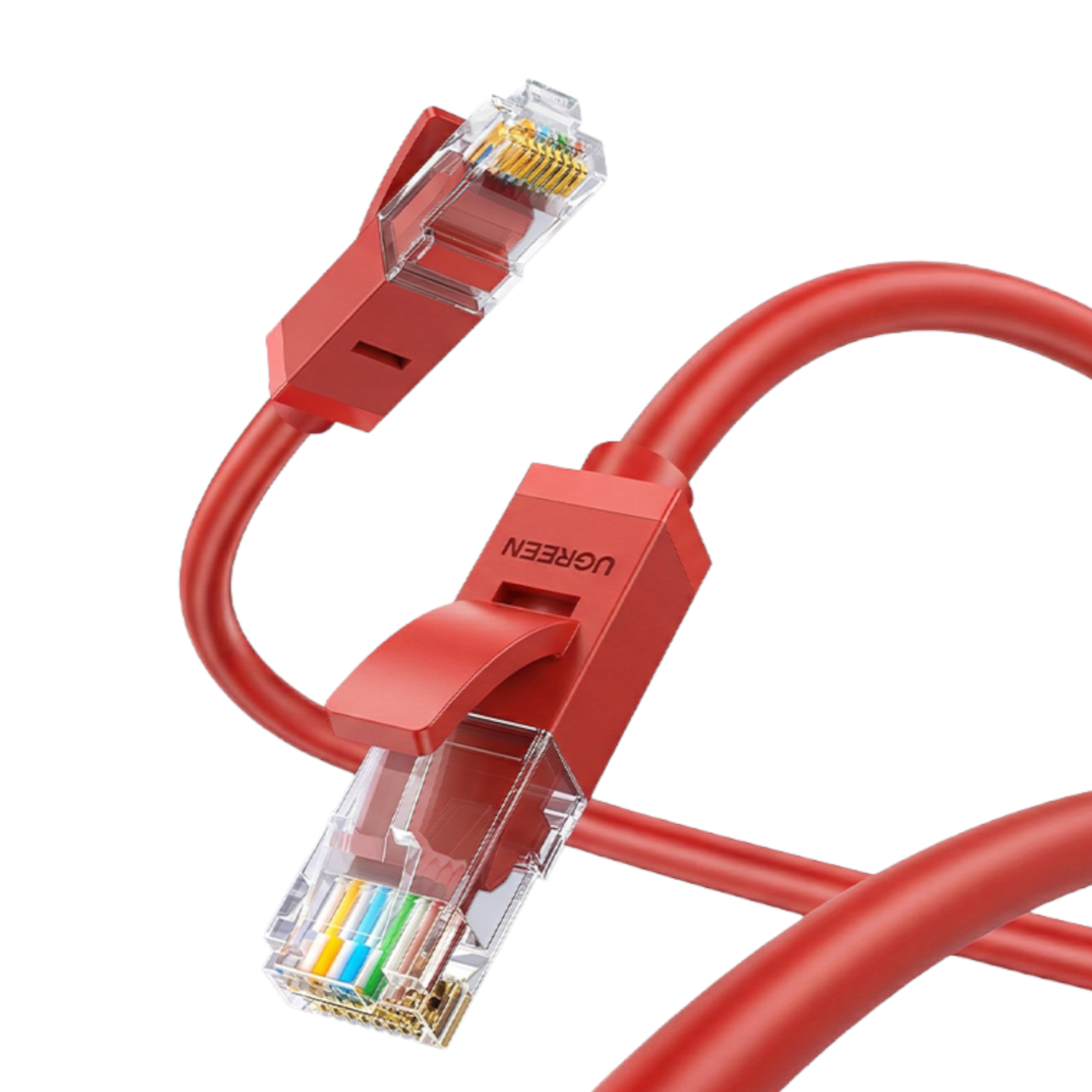 UGreen RJ45 CAT6 Ethernet 0.5m LAN Network Cable -Red (1Gbps, 250MHz) - Image 3