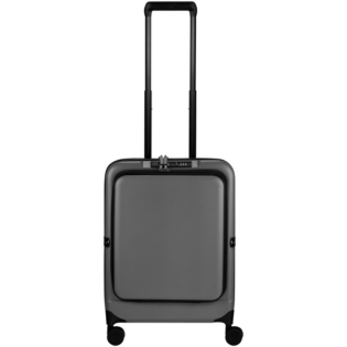 Expandable PP 55cm Carry On Luggage - Dark Grey