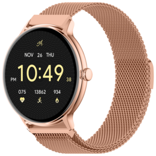 Volkano Ayla Collection Smartwatch with Extra Silicone Strap - Gold