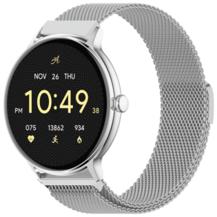 Volkano Ayla Collection Smartwatch with Extra Silicone Strap - Silver
