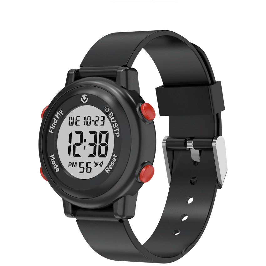 Volkano Kids Digital Watch with Apple Find My - 3ATM Waterproof (Anti-Lost) - Black - Image 2