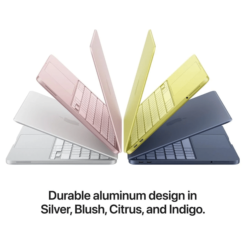 13" Macbook Neo Laptop: Apple A18 Pro chip with 6 Core CPU and 5 Core GPU, 8GB, 256GB SSD - Silver - Image 2