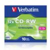 Verbatim 12x CD-RW |  700MB |  80min |  Jewel Case |  (10 Pack)