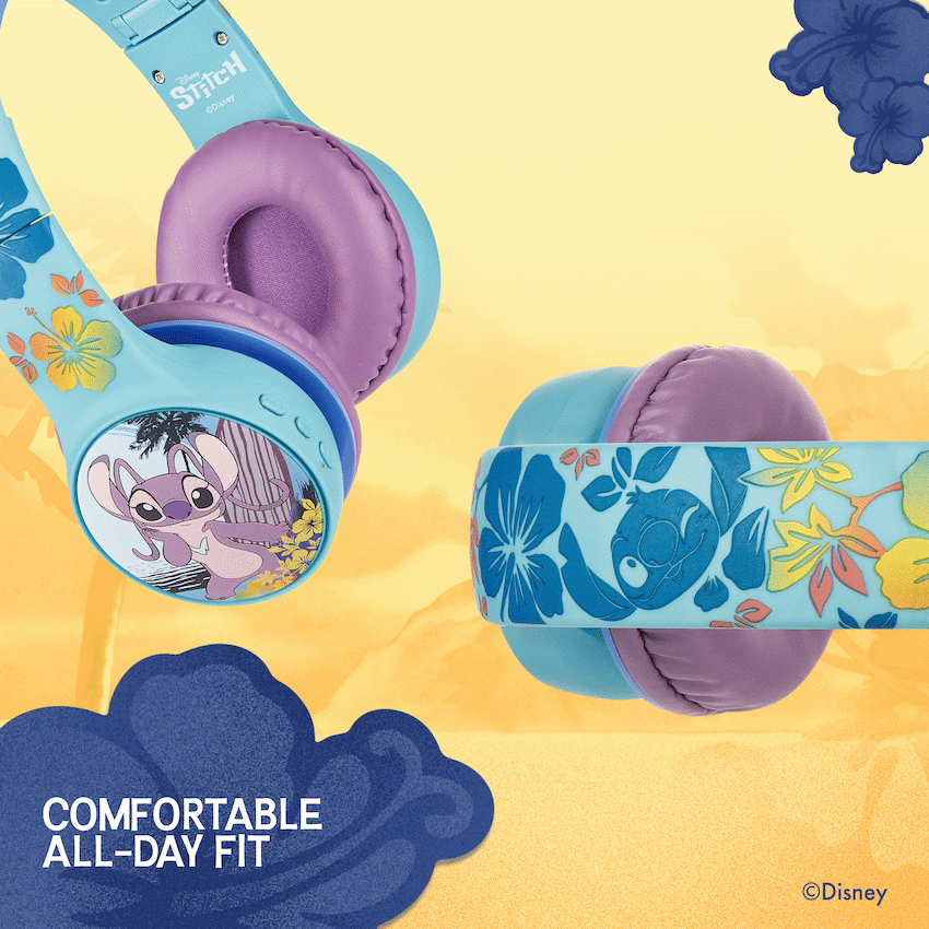 Disney Stitch Bluetooth Padded Headphones with dB Switch Function - Image 6