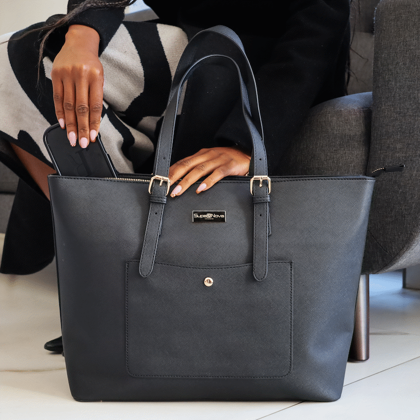 Supanova Madame 15.6" Laptop Tote Bag Black - Image 6