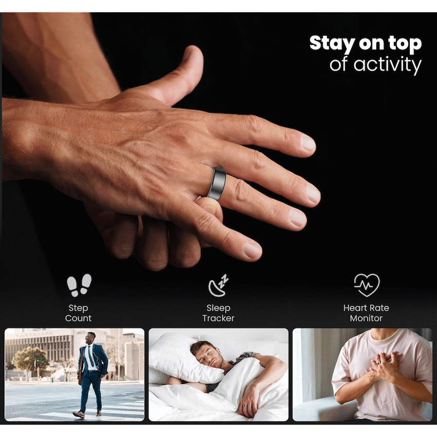 Volkano Ring Series Smart Ring With Charge Case - 18.3mm - Image 9